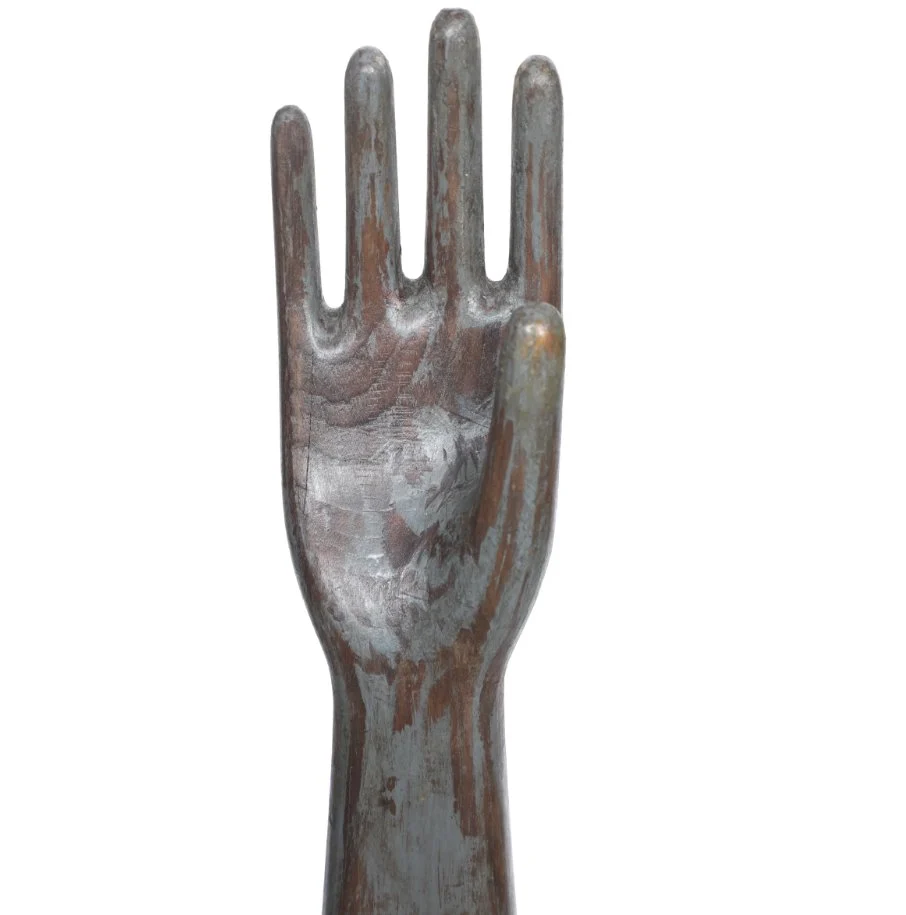 Wooden Glove Mold on Base - Image 3